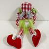 Cheerful Christmas Faceless Gnome Doll Long Leg Checkered Hat Round Nose Vibrant Color Doll Ornaments Home Decor Xmas Gift