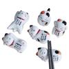 Lucky Cat Chopsticks Rest Household Ceramic Ornament 5Pcs Japanese Style Ceramic Chopsticks Holder Kitchen Craft Home Decor
