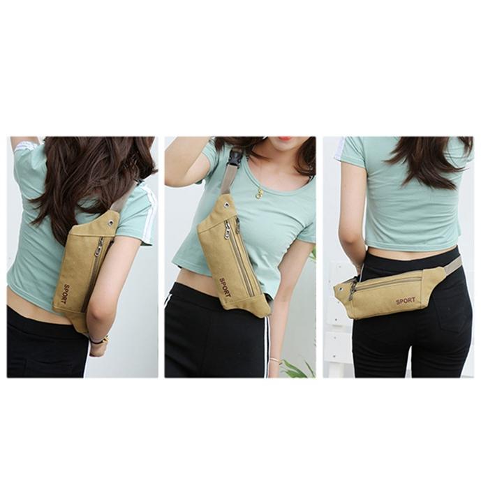 Женская и мужская поясная сумка, сумка на пояс, холст, кошелек, дорожная сумка для кемпинга и пешего туризма, сумка для телефона, монет