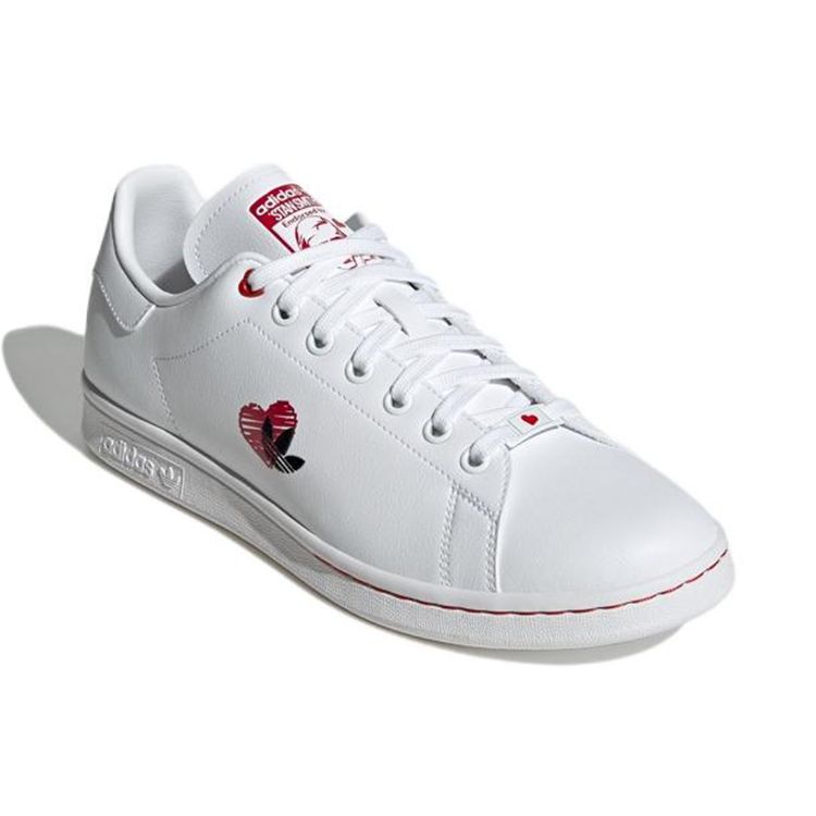 Adidas Stan Smith Valentines Day Unisex Sneakers White Cloud-White Scarlet GW4418