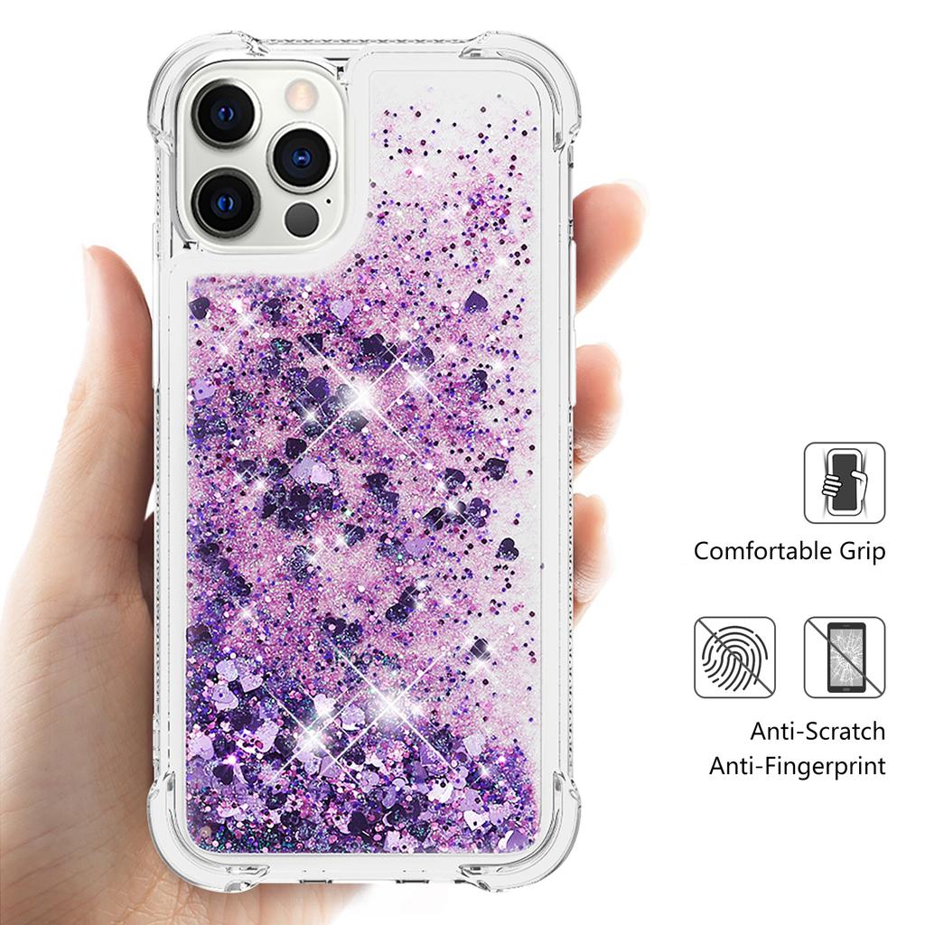 Противоударный чехол для телефона с красочным блестящим градиентом и жидким зыбучим песком для iPhone 15 14 Plus 13 12 11 Pro Max для Samsung S24 S23 S22 S21 Ultra Plus A15 A25