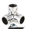3 Way Corner Elbow 3 Way Stainless Steel Marine Supplies Railing Fork Tee Socket for Ship Guardrails Yacht Piping Dock Fencing