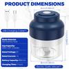 Electric Garlic Chopper 23W 5V Portable Veggie Chopper Garlic Grinder Masher Cordless Food Processor for Home Kitchen