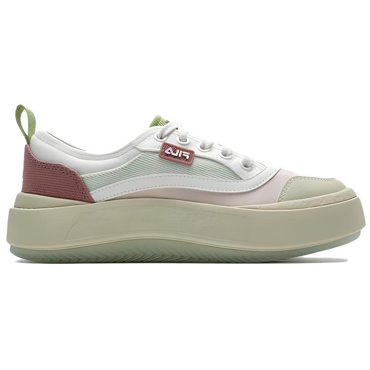 Fila Jellyfish Design Lightweight Comfortable Stitching Durable Increased Height Low-Top Canvas Shoes Women Sneaker Pink Green F12W421305FCS