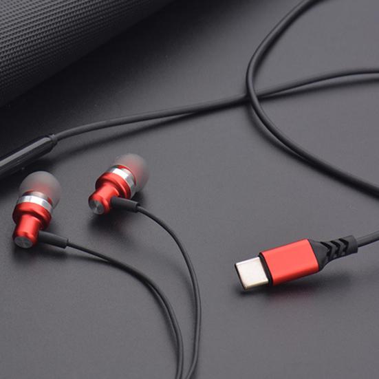 Wired Headphone Digital Bass Heavy Wire Decoding Type-C Phone Headset Home Supply