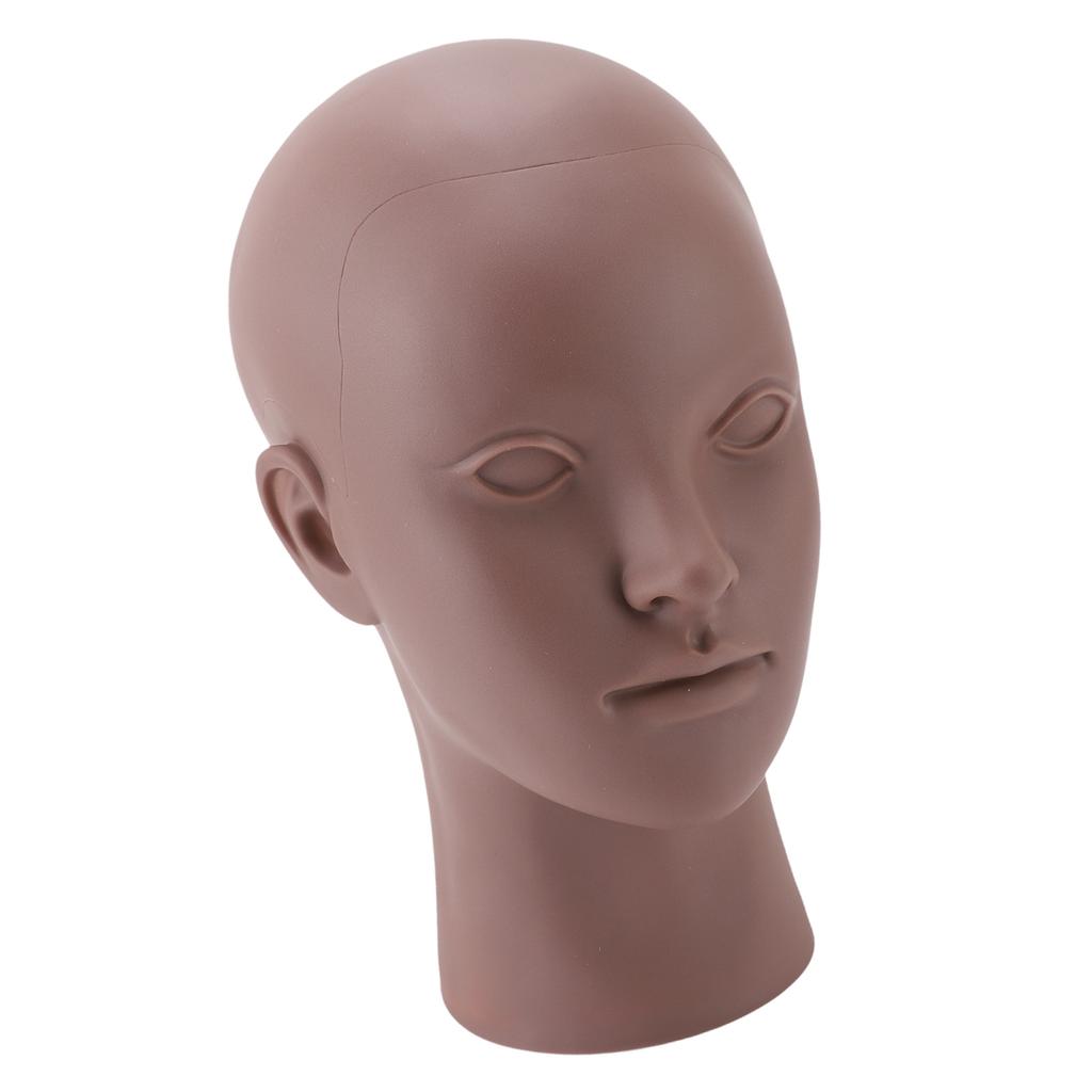 Женский лысый манекен из ПВХ, мягкая резина, текстура кожи человека, манекен для практики макияжа для парика