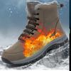 Осенне-зимняя мужская теплая хлопковая обувь большого размера, уличная противоскользящая и износостойкая обувь для скалолазания