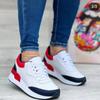 Women's Lace-up Sneakers, Outdoor Walking Shoes, Plus Size, Solid Color, Stylish, New Spring Women Shoes 36-43