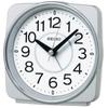 Clock Table Clock Silver Metallic Body X X Alarm Clock Radio Analog KR335S Size 10.8 11.0 6.0cm