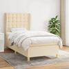 3128802 vidaXL Divan Bed with Mattress Cream 80x200 Cm Fabric