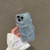Прозрачный чехол с 3d медведем для Iphone 14 Pro Max, прозрачный чехол для телефона Puffer с милым сердечком и медведем для Iphone 13 11 12 14 Xr X Xs