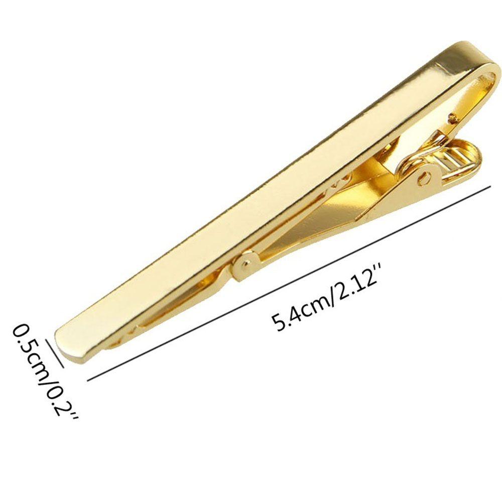 Silver Gold Toned Stainless Steel Simple Necktie Clasp for Men Gift Metal Tie Clip Pin Suit Clip