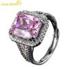 Classic Copper Alloy Zircon Ring Ladies Jewelry Wedding Promise Party Gift