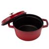 Staub Pico Cocotte, круглая кастрюля 20 см, эмалированная кастрюля Rund Brater Cherry Pico Cocotte Pot, стильная посуда, кухонная утварь [Staub Pot] Cherry/Red