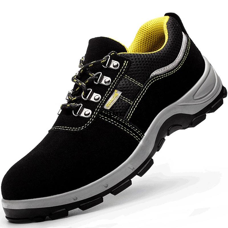 Защитная обувь для работы с защитой от проколов, мужские рабочие ботинки со стальным носком, противоударные строительные защитные ботинки, мужская защитная обувь с низким вырезом