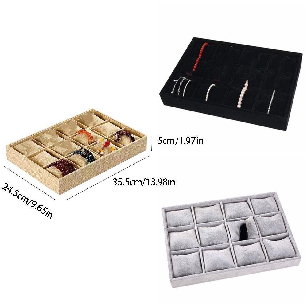 Velvet Surface Jewelry Display Trays Bracelet Display Tray Bangle Organization