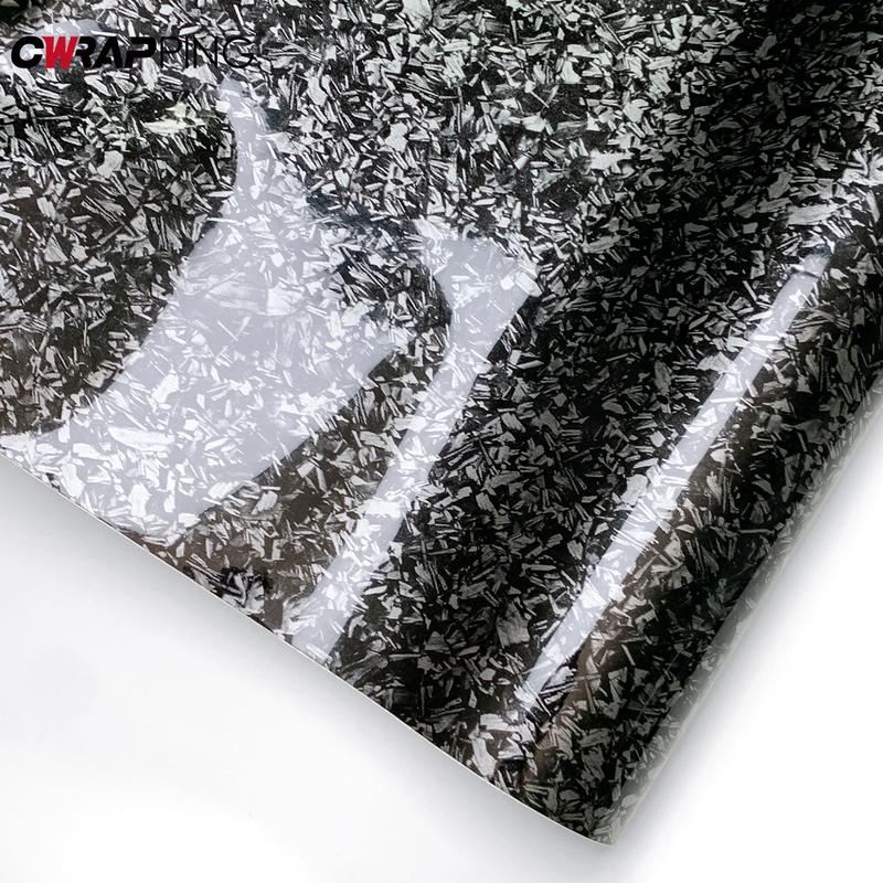 High Quality Glossy Black PET Forged Protector Film Car Carbon Vinyl Film Self Adhesive Roll Waterproof Stickers Car Accessories