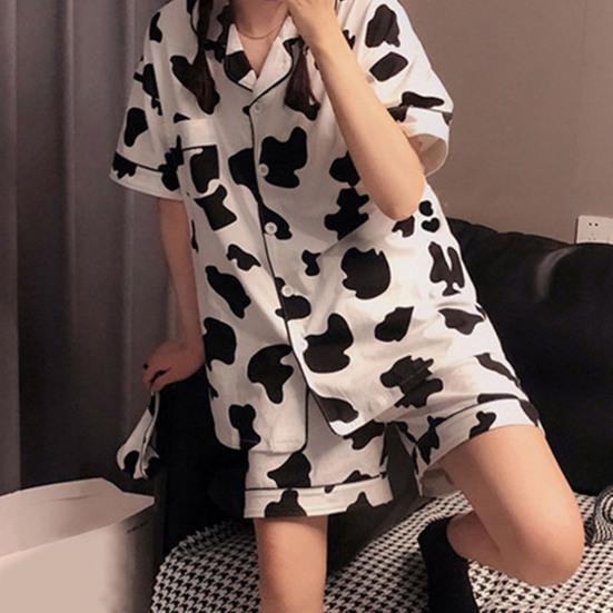 2 шт./компл. шикарная женская ночная одежда, однобортный спальный комплект с лацканами и ушками, женский комплект одежды для сна, женская одежда