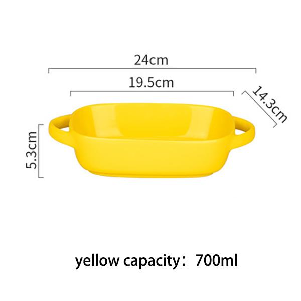 Ceramic Baking Disher Rectangular Bakeware Pan  Dish For Cooking Meat Kitchen Utensils Fruit Snacks Plate Cake