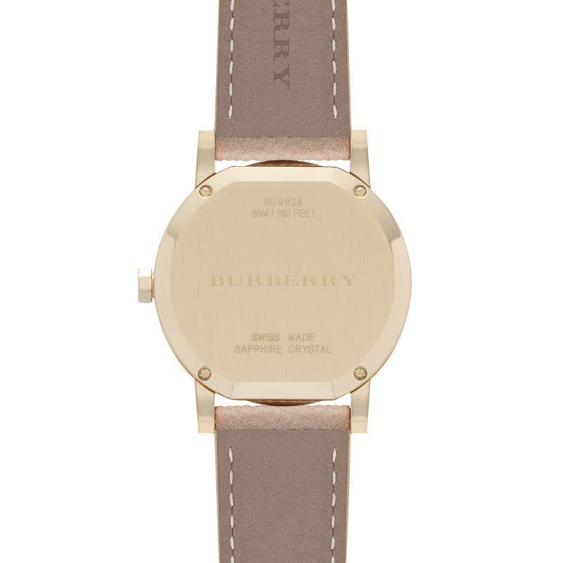 Burberry BU9026 Женские часы The City Champagne Dial с ремешком в клетку