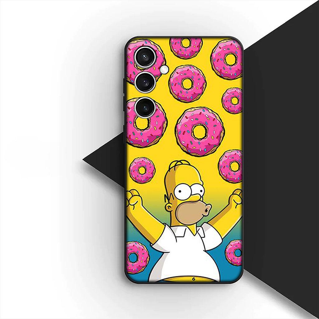 Barts Cartoon S-Simpsons Silicone Phone Cover for Motorola Moto G86 G57 E14 E15 G14 G34 G35 G84 G24 A54 G15 Power E22 Soft Case