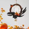Halloween Wreath Creepy Decorations Haunted House Garland Wall Hanging for Photo Props