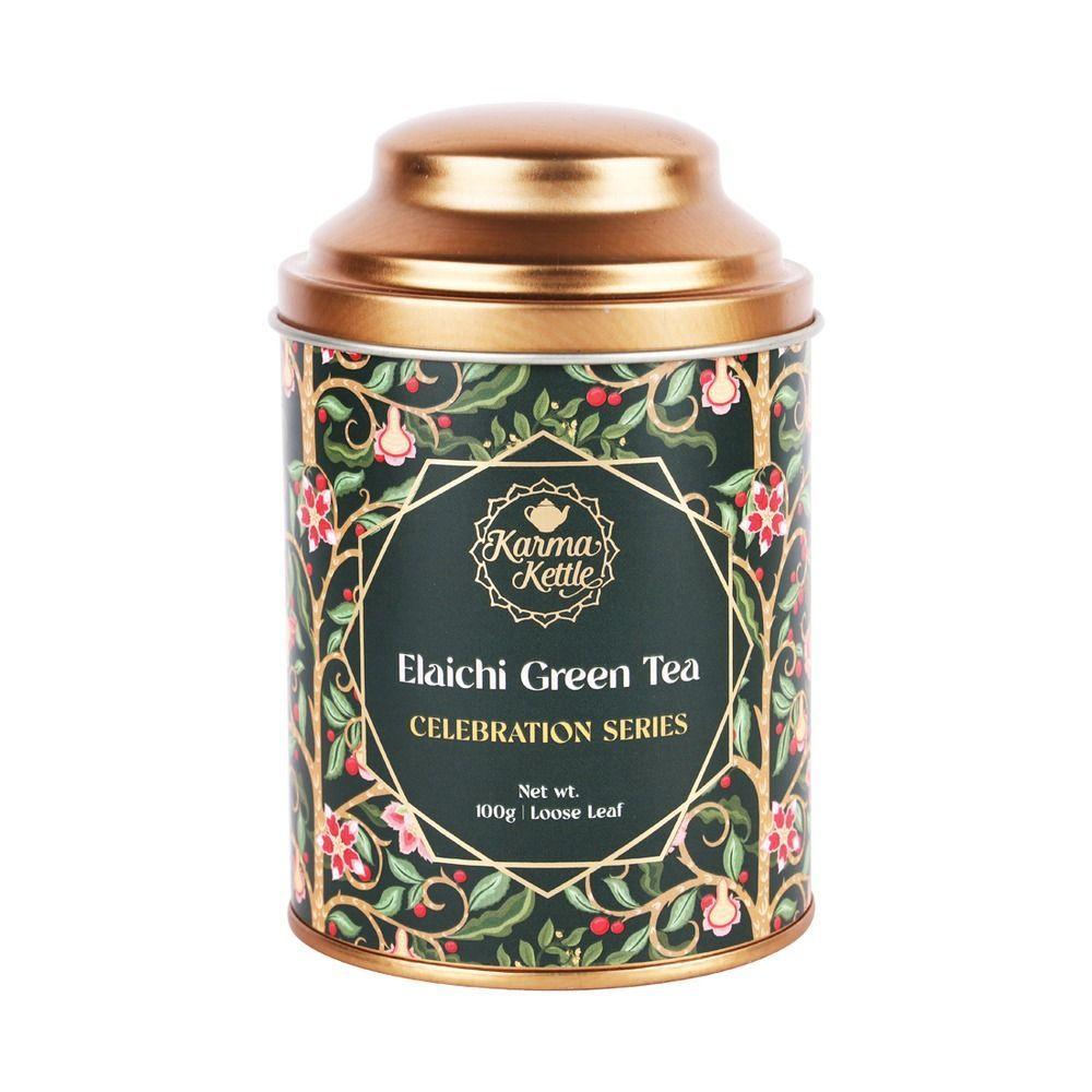 Зеленый чай с Кардамоном (100 г), Elaichi Green Tea, Karma Kettle