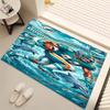 1pc Miami Dolphins Logo Print Area Rug - Soft, Washable Non-Slip Indoor Mat, Living Room, Home Office Decorative Rug,Office Decorative
