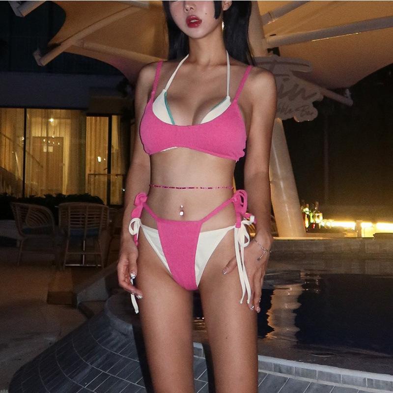 New swimsuit women's split bikini four-piece swimsuit Thai ins style sexy swimsuit hot spring pure desire