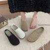 Модные однотонные лоферы из сетки с квадратным носком, женские балетки на плоской подошве, вязаные балетки с мягкой подошвой, повседневные слипоны, туфли-лодочки