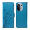 For vivo V60 5G Leather Case Butterfly Floral Imprint Wallet Stand Cover