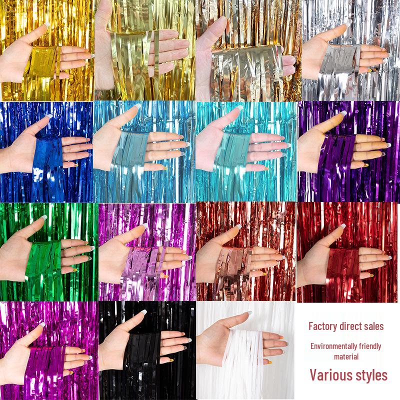 Laser Tassel Rain Curtain for Birthday & Wedding Decorations