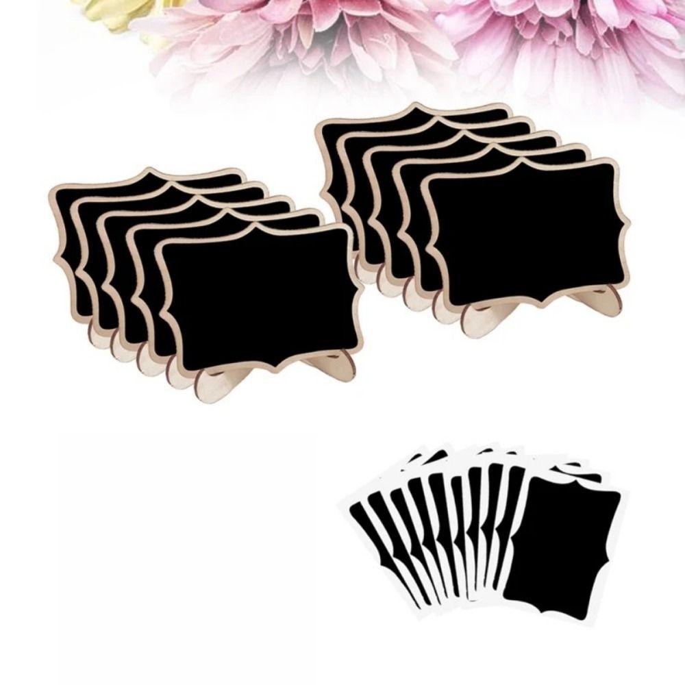 10pcs Wooden Mini Chalkboard Signs Creative Small Chalk Board Wedding Place Cards Party Supplies
