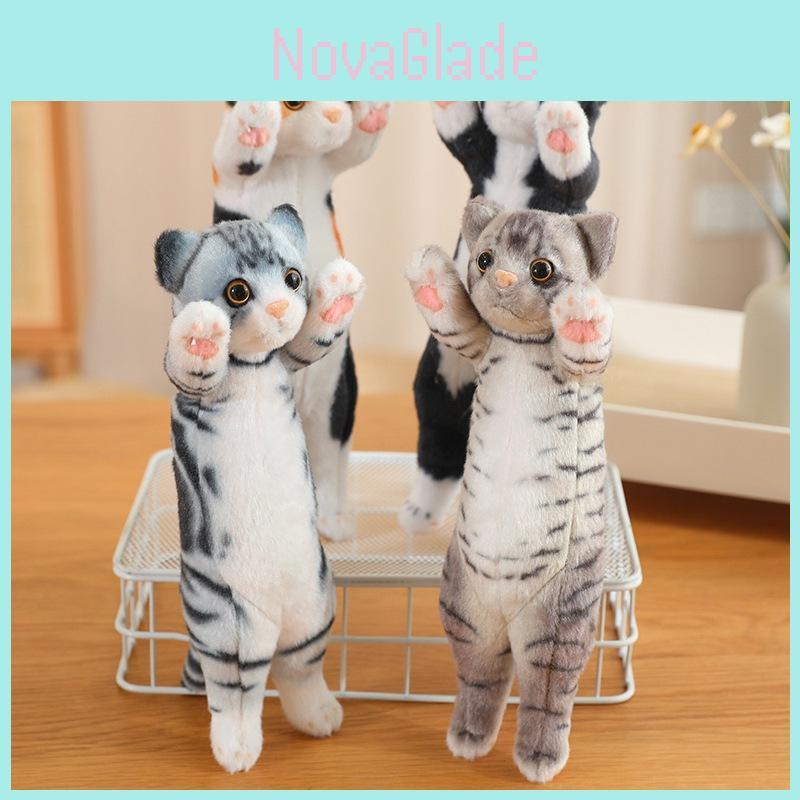 Playful Plush Cat Stuffed Toy Cute Lucky Cat Soft Doll For Kids Bedtime Companion