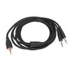 Headset Cable for MMX100 2m Length 3.5mm To Dual 3.5mm Plug PC Headset Replacement Cable Black