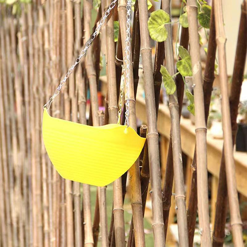 Подвесной горшок для орхидеи с цепочкой, пластиковая подвесная корзина для цветов, подвесной настенный зеленый горшок с горшком для суккулентов