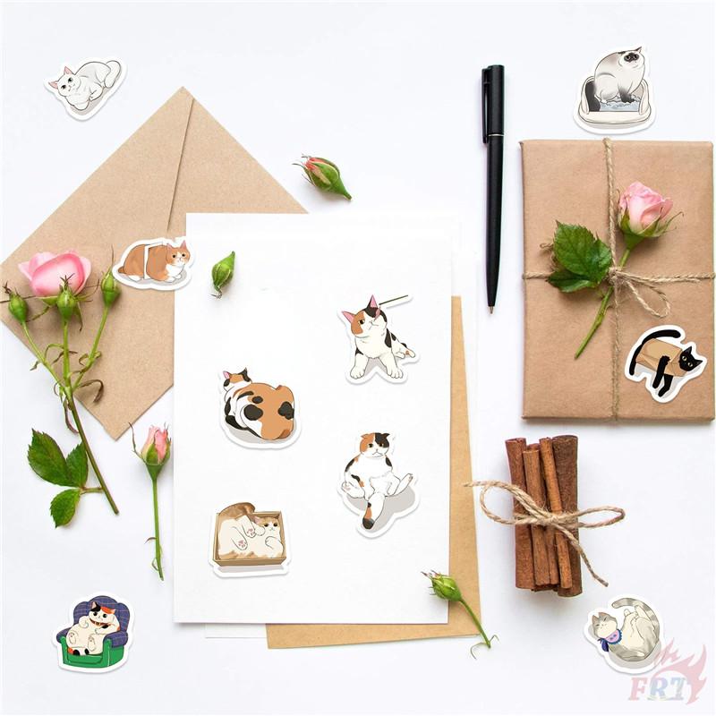500 шт./рулон Q Lazy Cats Kids Rewards Наклейки - DIY Scrapbooks Декор Альбом Запечатывание Этикетки Наклейки