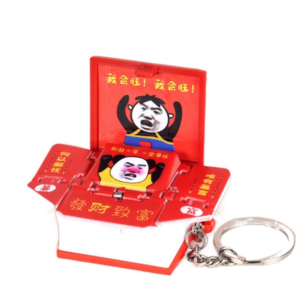Foldable Bag Funny Pendant Novelty Finger Key Rings Fashion Mini 3D Book Keychains  Birthday Gift