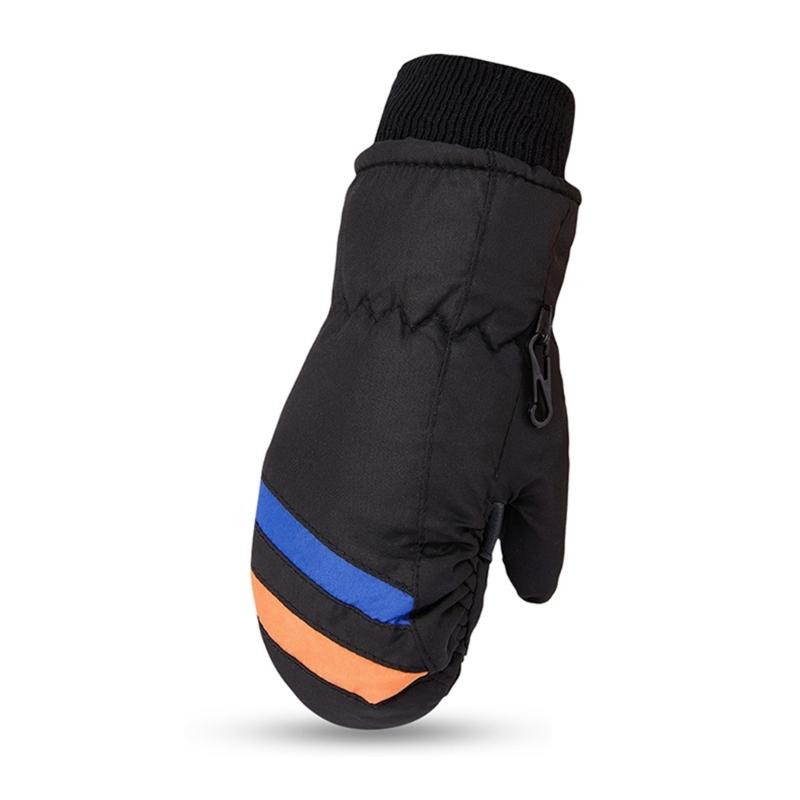 2-5 лет Водонепроницаемые Детские Лыжные Перчатки Зимние Велосипедные Перчатки Противоскользящие Перчатки Теплые Толстые Флисовые Митенки для Сноубординга Перчатки
