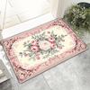 Rose Printed Door Mat Bedroom Bedside Carpet Anti Slip Balcony Bathroom Absorbent Footpad Flannel Decor Rug for Home Living Room