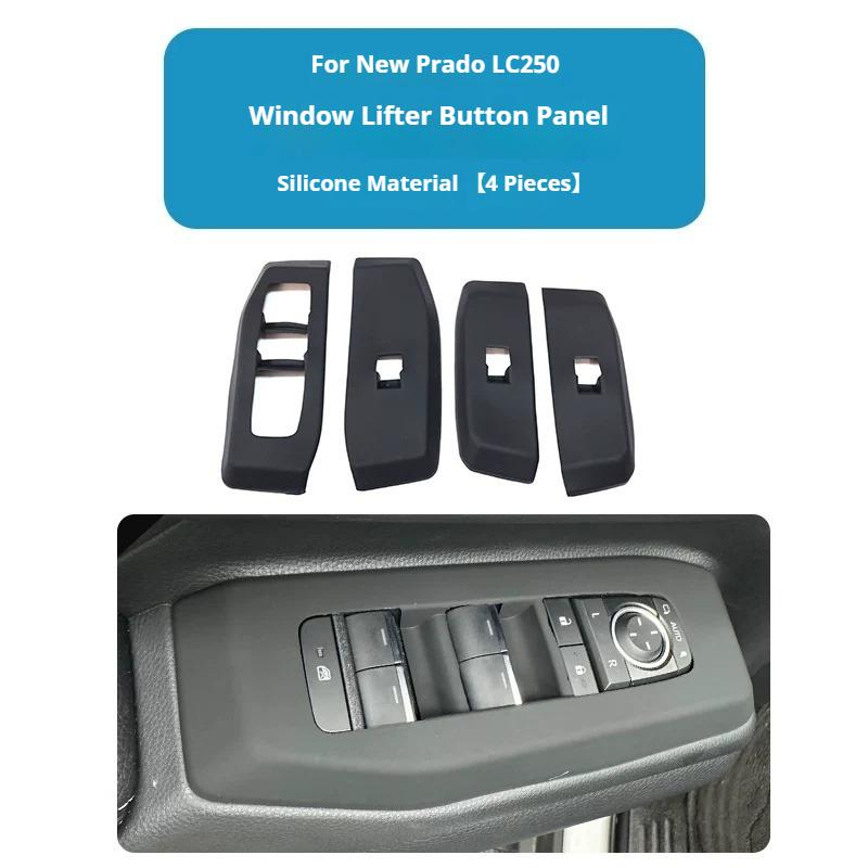 For Toyota Land Cruiser Prado 250 LC250 2024 Car Silicone Pad for Lifting Window Button Panel Door Handle Panel Protective Cover