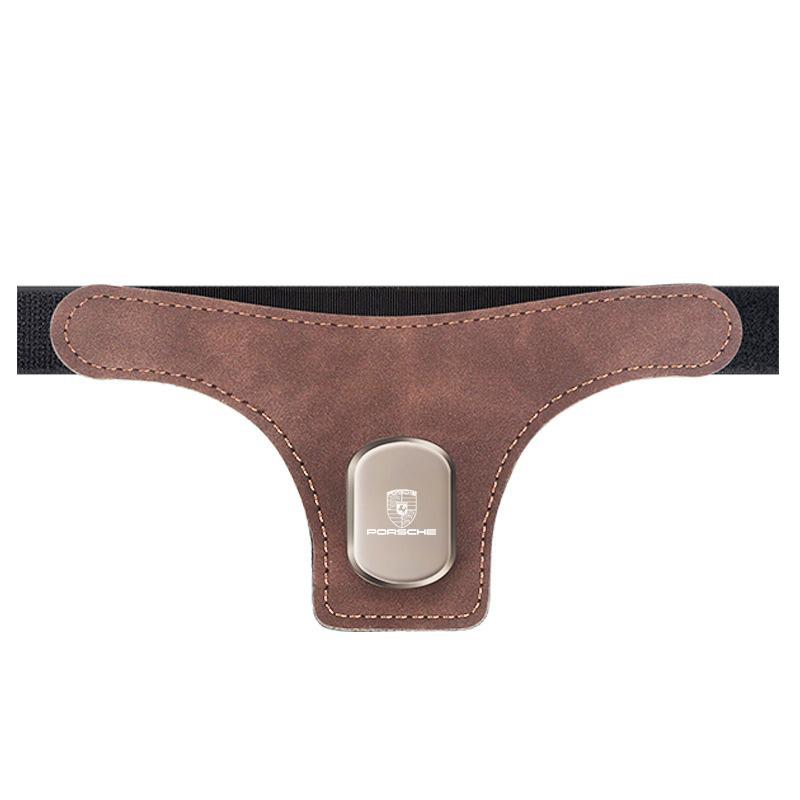 AIHQR1 PU Leather Auto Sports Seat Back Hook Organizer Car Sports Seats Hook For Porsche Cayenne GTS Panamera Carrera GT3 Sticker