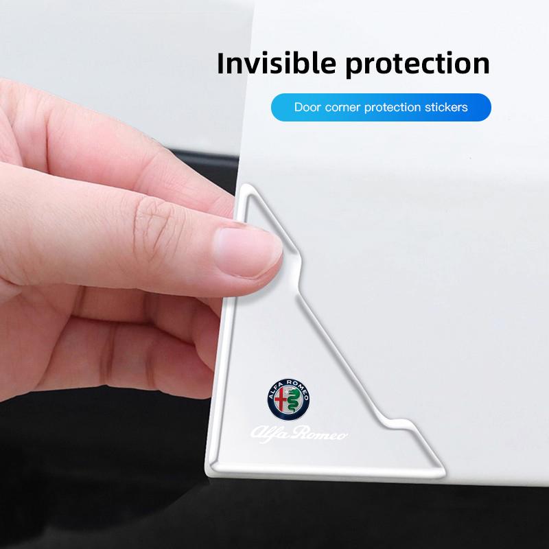Car Door Corner Stickers Anti-collision Strips Door Decals Protective Decorative Sticker For Alfa Romeo 4C 159 166 Giulietta GT