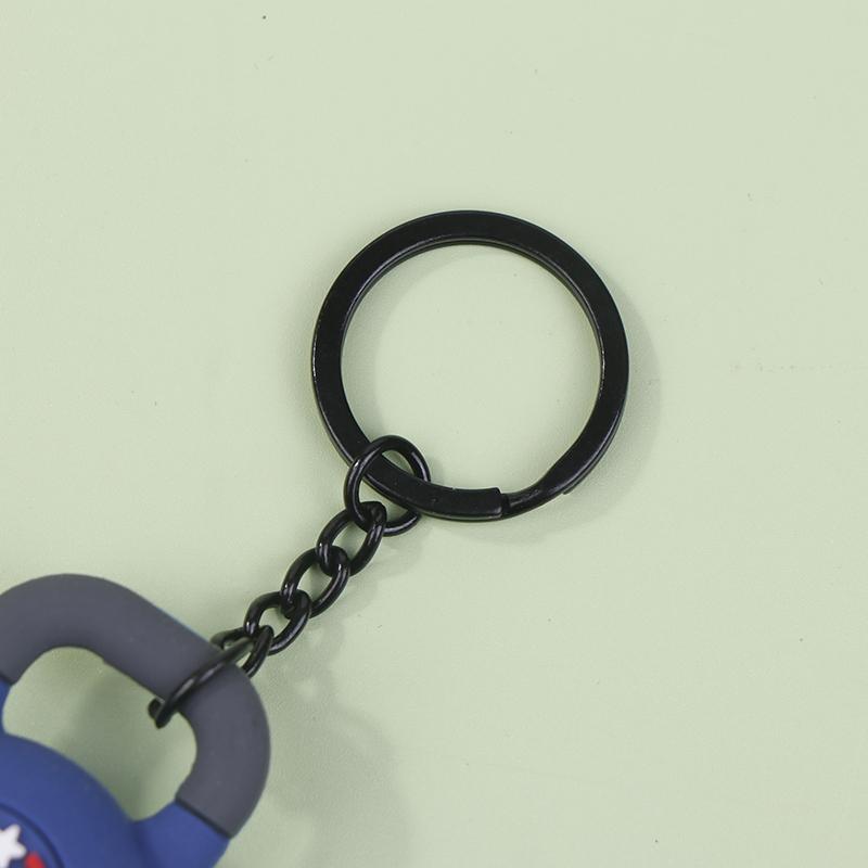 3D брелок для ключей в виде гири для женщин, симпатичный брелок для ключей от автомобиля, спортивный брелок из ПВХ, креативный брелок для сумки