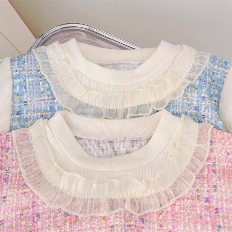 Платье принцессы для девочки в корейском стиле с бантом и длинными рукавами, одежда на весну и осень, новые детские костюмы для вечеринок, 9 месяцев - 3 года