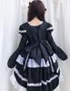 [Milky Time] Fishtail Lolita Dress with Hemline Made, 2-Way (Black)