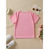 European sizes Summer Fashion Short-Sleeve Top for Girls with 'Grandma And Grandpa Love Me' Letter Print, Casual Style