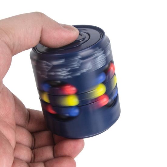 Вращающаяся красочная игрушка в виде банки с фасолью, снятие стресса, образовательная головоломка для мозга, сенсорная бусина, банка для напитков, головоломка, игрушка-непоседа, подарок для детей и взрослых