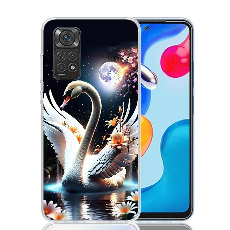 Чехол для телефона White Swan Grace Art для Xiaomi Redmi Note 15 14 13 12S 12 Pro Plus 11S 11E 11 11T 10S 10 Арт Мягкий чехол с узором Redm