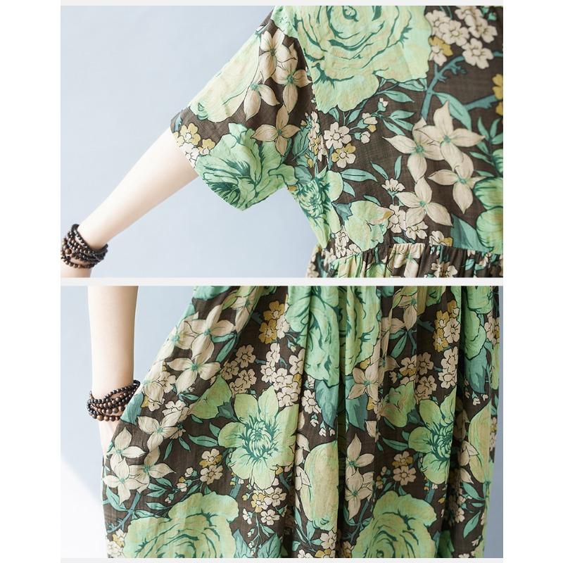 DIMANAF 2024 Большие размеры, летние женские богемные свободные пляжные платья, базовые длинные платья с цветочным принтом, новинка